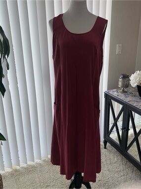 Sleeveless Silk Dress in Blush/Pink color  with Pockets. 🥰